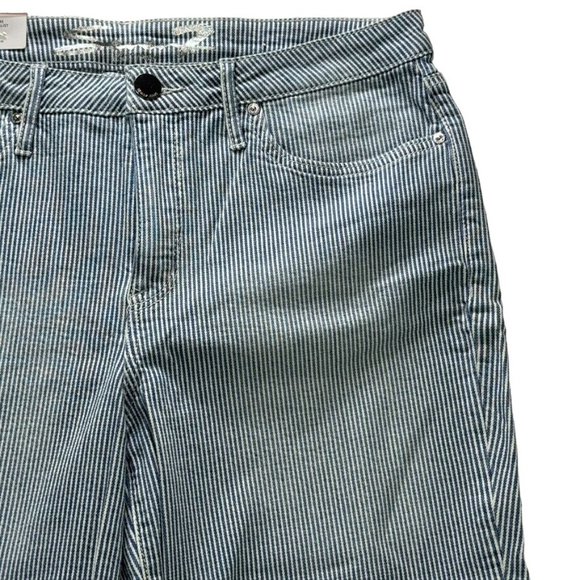 Seven 7 Denim Shorts Sunset Bermuda Soft Stripped 9" Inseam Premium Brand Qualit - Picture 2 of 8